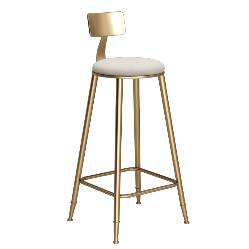 

0% Bar stool Nordic wrought iron bar chair front bar stool home backrest bar cashier front desk high stool