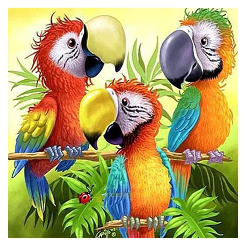 

Full square Diamond Embroidery colorful Parrot diamond Pattern crafts 5d Diy Diamond Painting Cross Stitch Diamond Mosaic Kits