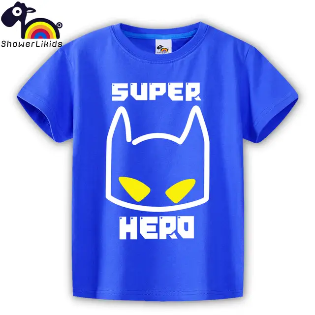 Short Sleeve Children Shirt Boys Girl Kids Clothes Color Super