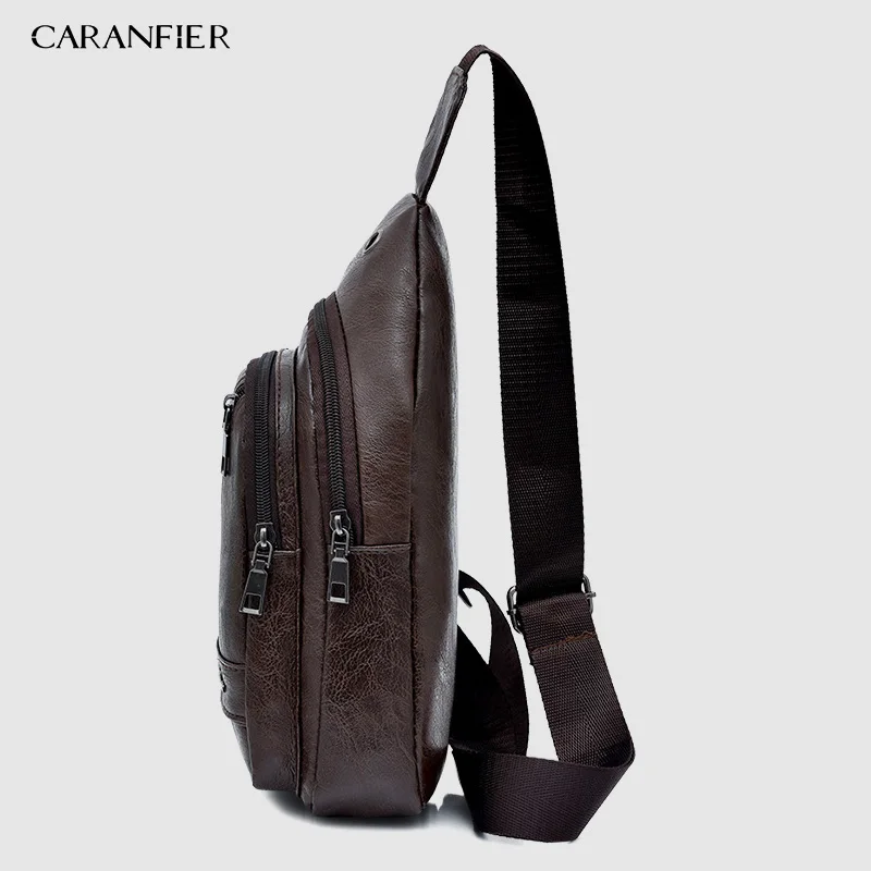CARANFIER 2 шт. водонепроницаемая сумка через плечо из искусственной кожи мужская для