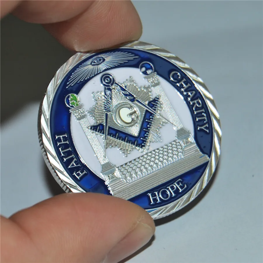 

DHL free shipping, FAITH, CHARITY & HOPE Masonic medals coins, Freemasonry coins collectibles Proud Freemason coins, 50pcs/lot