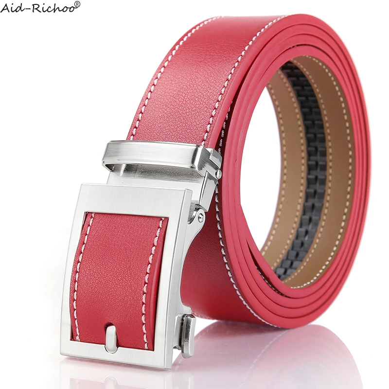 Genuine Leather Golf Belt for Mens Red Black Brown Belts Luxury