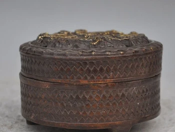 

chinese fengshui bronze gilt animal zodiac dragon incense burner Censer statue