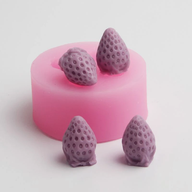 

Strawberry Shaped Food Grade Silicone Mold Cake Decoration Fondant Cake 3D Handmade Fruit series soap mold Baking Tools