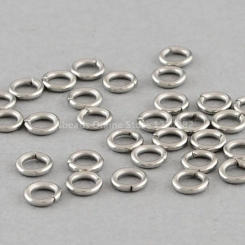 

304 Stainless Steel Closed but not Soldering Jump Rings, Stainless Steel Color, 8x1.2mm; about 53pcs/10g