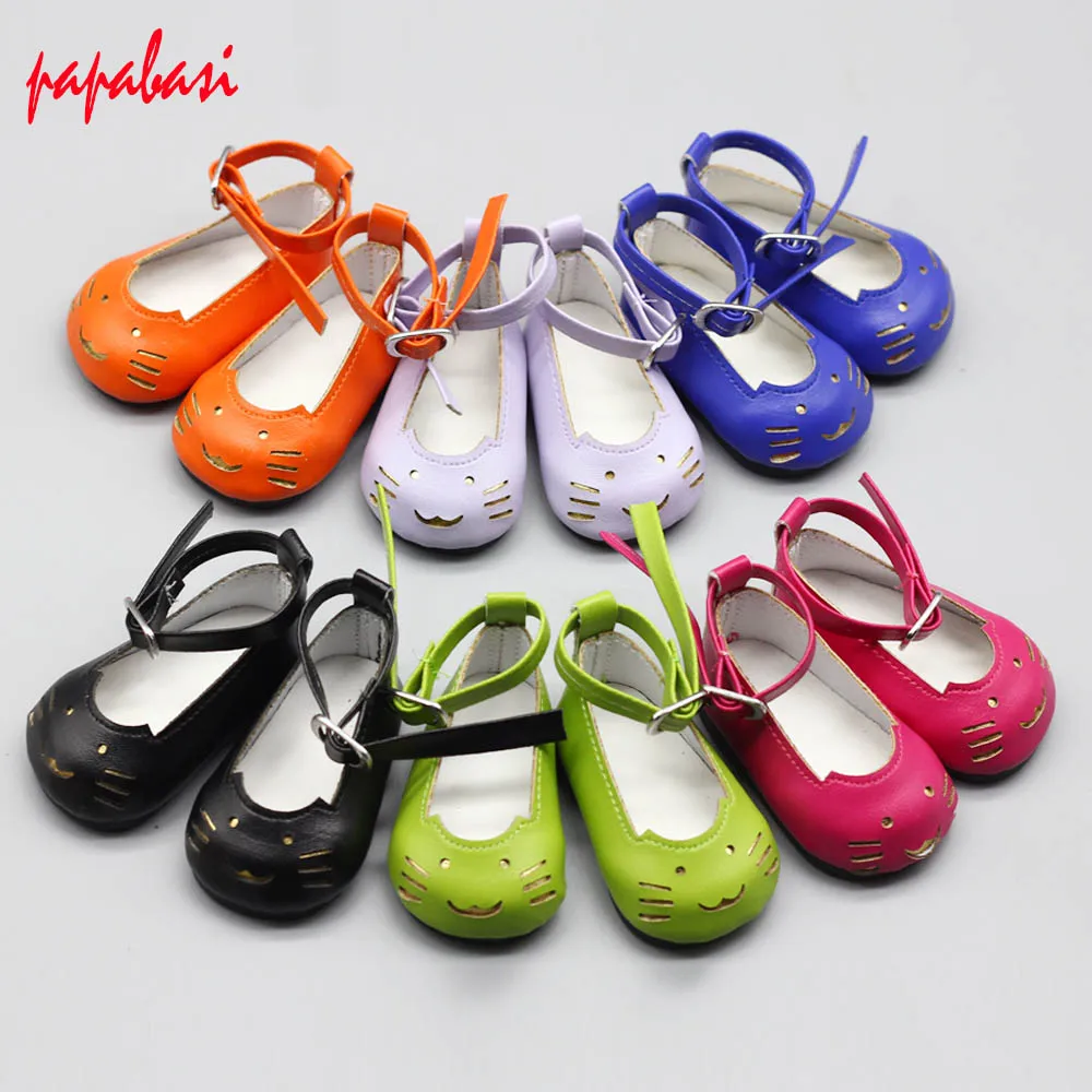 

1 pair Cute 18 inch 1/3 Girl Doll pu Leather Shoes for 43 cm Baby Dolls Mini Shoes for Christmas Gift