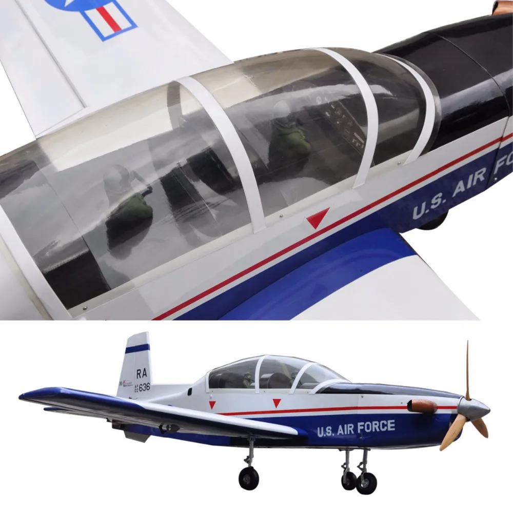 

Sport Scale Plane T-6A Texan II RC Airplane Gas 8 CH 30cc 78.7" Balsa Wood Aircraft