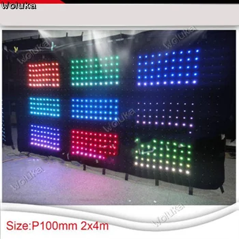 

P10 2*4m RGB led video curtain curtain background stage star curtain CD50 W03