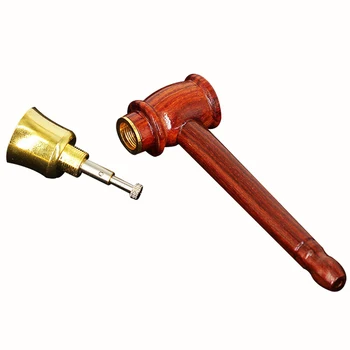 

Wood Pipes for Smoking Hammer Shape Wooden Cigarette Pipe Personality Straight Type Smoke Tobacco Pipes Tool