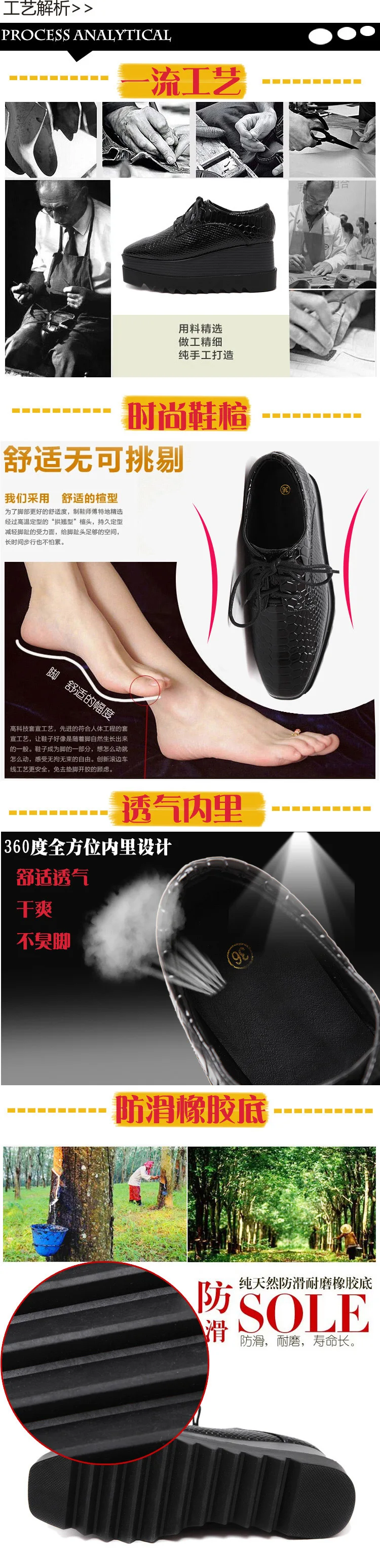 LTARTA/туфли на квадратном каблуке с рисунком; водонепроницаемая обувь на платформе с толстой подошвой; повседневная обувь; черные кроссовки; HZB-598