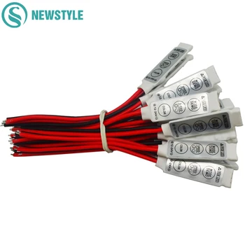 

20pcs/lot Mini RGB Controller Dimmer 12V 6A 3 Keys For 5050 3528 RGB LED Strip Controller RGB 19 Dynamic Modes 20 Static Color