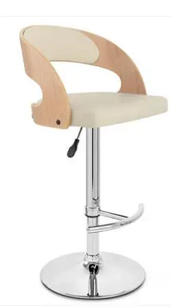 Твердый деревянный барный стул Досуг креативный высокий стул личности барный стул современный простой спинка высокий стул