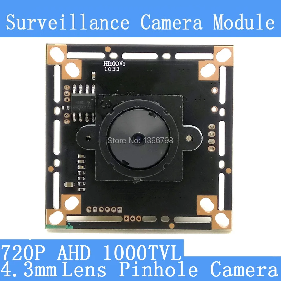 

1000TVL AHD Four in one CCTV night vision camera module Mini 4.3mm Pinhole camera 1/4 surveillance cameras