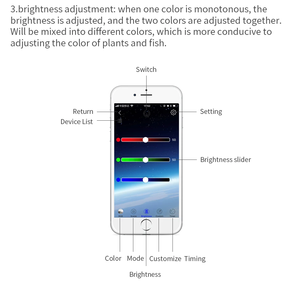 60 см светильник для аквариума светодиодный светильник ing морской RGB светодиодный светильник для аквариума лампа с пультом дистанционного управления