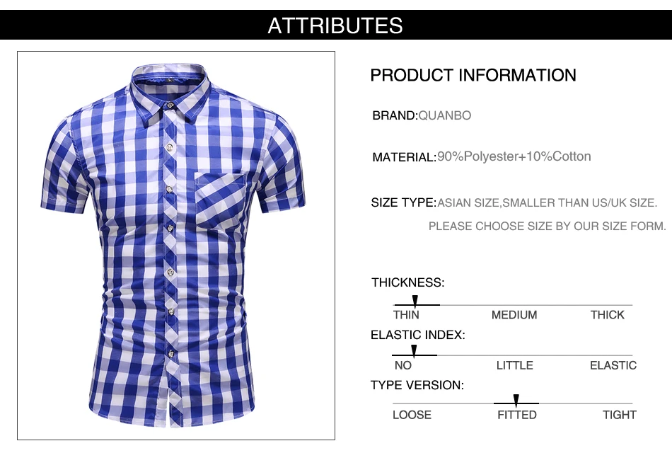 QUANBO летняя тонкая рубашка с коротким рукавом Новое поступление мужская клетчатая Повседневная рубашка плюс размер 5XL 6XL 7XL