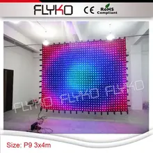 P9 бархатная ткань starlight дисплей программируемый светодиодный видео занавес для ночного клуба фон