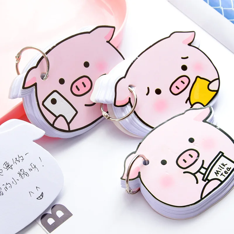 

Cute Pig Buckle Memo Pad Kawaii Creative Diary Notebook High Quality Note Notebook Office Supplies Memo Pad