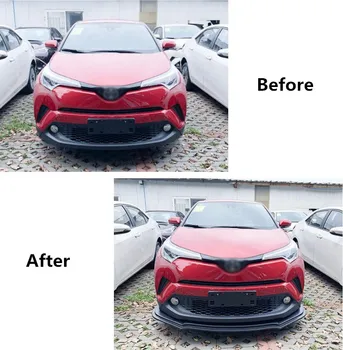 

High Quality ABS For Car Front Bumper Spoiler Lip, Auto Car Front Bumper Diffuser Cover For Toyota CHR 2017 2018 2019
