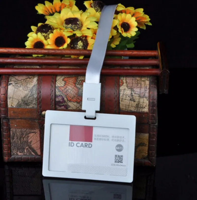 Cartão de Identificação Suportes com Cordão Cartão de Visita Titular do Cartão Material de Escritório Case Crachá Horizontal Estilo Escola Papelaria 10 Pçs 7 cordão caso cartão de visita crachá titular