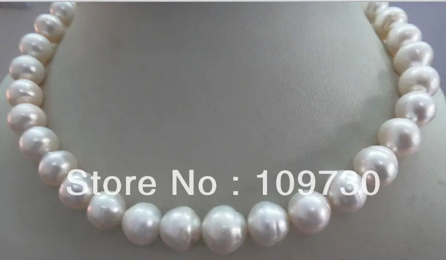 

Jewelry 0012214 NATURAL SOUTH SEA GENUINE WHITE PEARL NECKLACE 14KGP