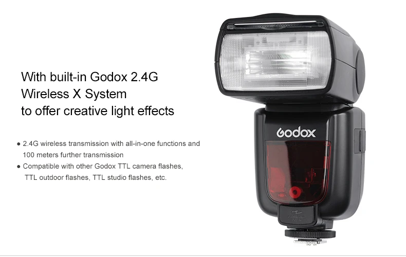 2 шт. Godox TT685O+ X1T-O 2,4G Вспышка для фотокамер Speedlite HSS 1/8000 s ttl II GN60 Камера Вспышка Speedlite для Lumix/Olympus DMC-G85 DMC-GH4 DMC-GF1 E-M10II