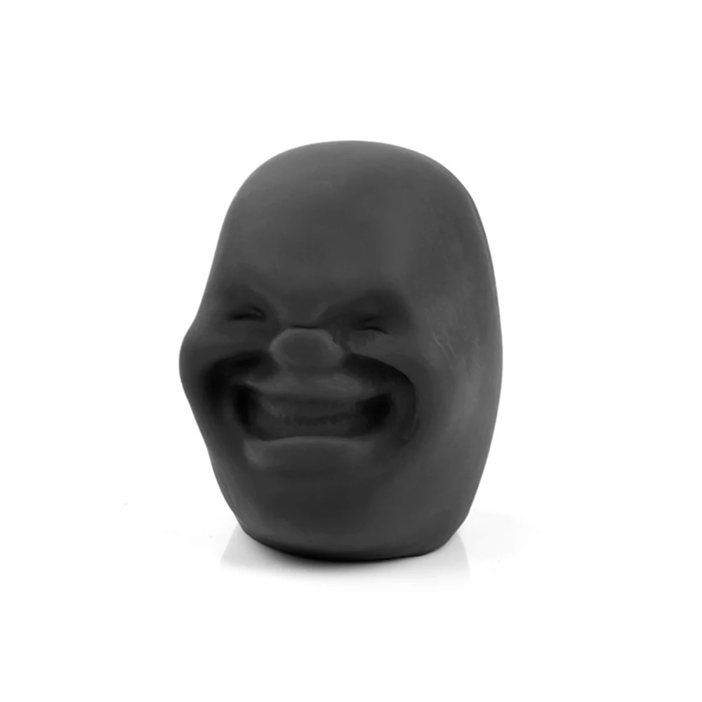 Антистрессовая мягкая игрушка человеческое лицо эмоция вентиляционный шар снятие стресса взрослые декомпрессионные игрушки антистресс мяч Шутки забавные игрушки - Цвет: Black xi