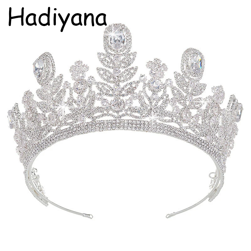 

Hadiyana Vintage Gold Tiara Baroque Headband Crown Flower Hairband Wedding Hair Jewelry Bridal Crowns With Factory Price HG6036