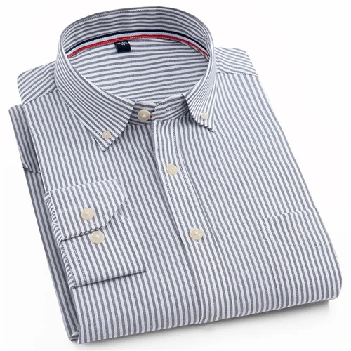 Хлопковые мужские рубашки в Оксфордском стиле, высокое качество, мужская рубашка с длинными рукавами, мягкая мужская одежда на пуговицах, модная мужская Повседневная рубашка YN10510 - Цвет: XNJF-10