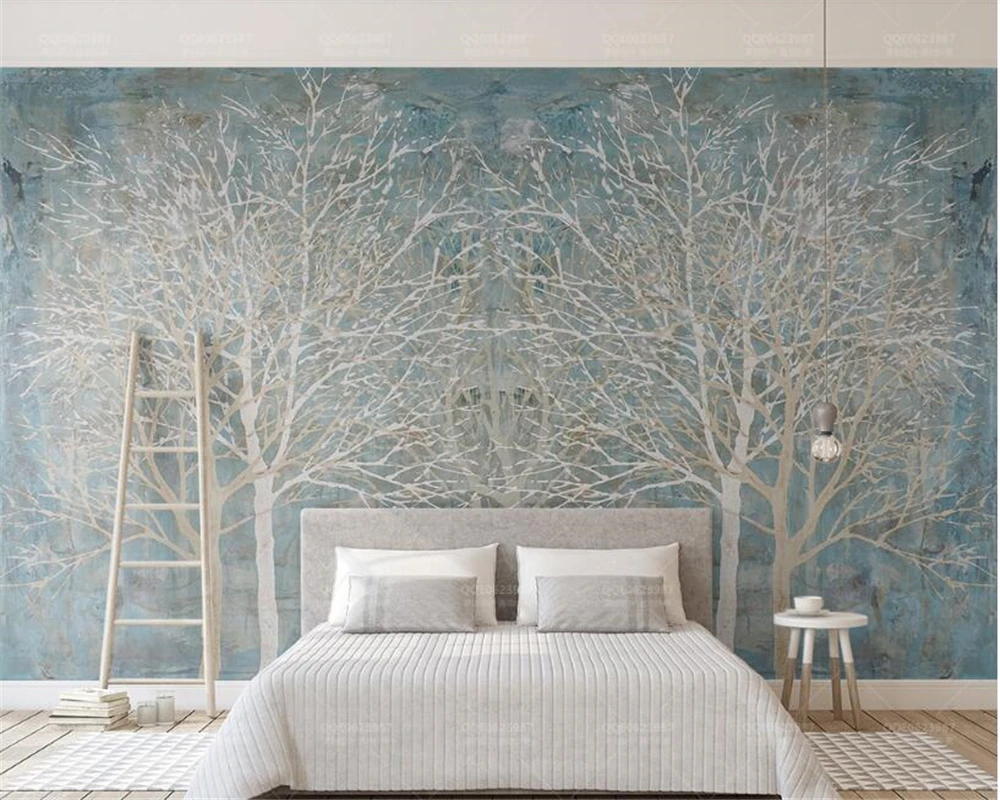 Blossom chinoiserie mural. Фотообои на стену в спальню. Деревянная стена в интерьере. Фреска деревья в интерьере. Фреска лес в интерьере.