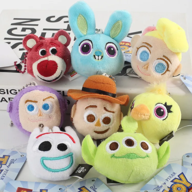 

12 styles Original Toy Story 4 Plush Buzz Lightyear Alien Ducky Woody Fokry Bunny Figure Delicate keychain Gift Plush Toy Doll