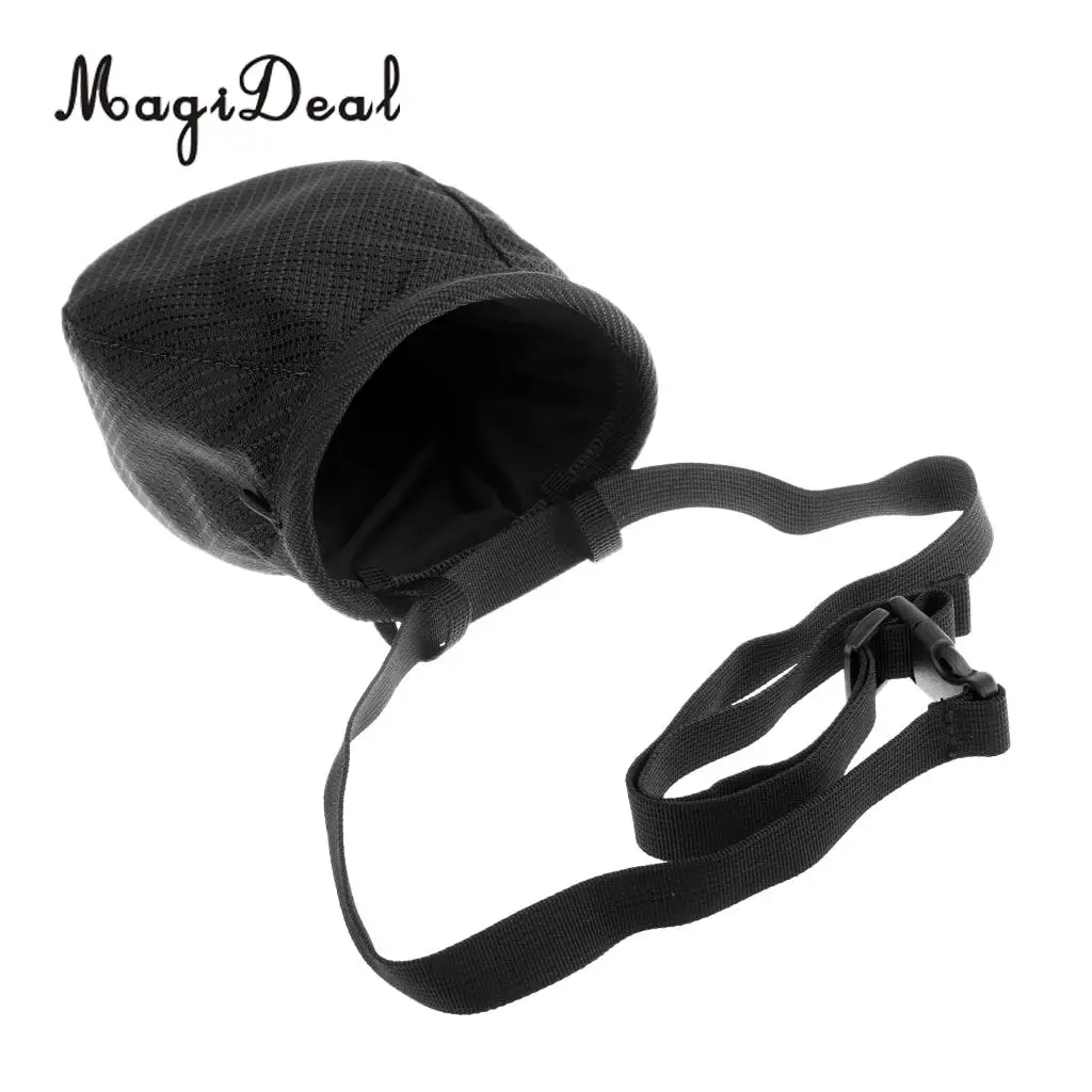 MagiDeal Cylinder Chalk Bag Pouch for Rock Climbing with Drawstring Corded Closure and Waist Belt