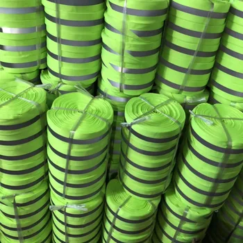 

3M Green Luminous Ribbon lace Reflective Webbing Ribbon Taps sewing Fabric Tape Warning DIY safety Clothing sewing accessories