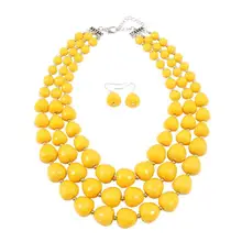 layered bead jewelry sets statement necklace and earrings set parure bijoux femme wedding jewelry layered bead jewelry sets statement necklace and earrings set parure bijoux femme wedding jewelry