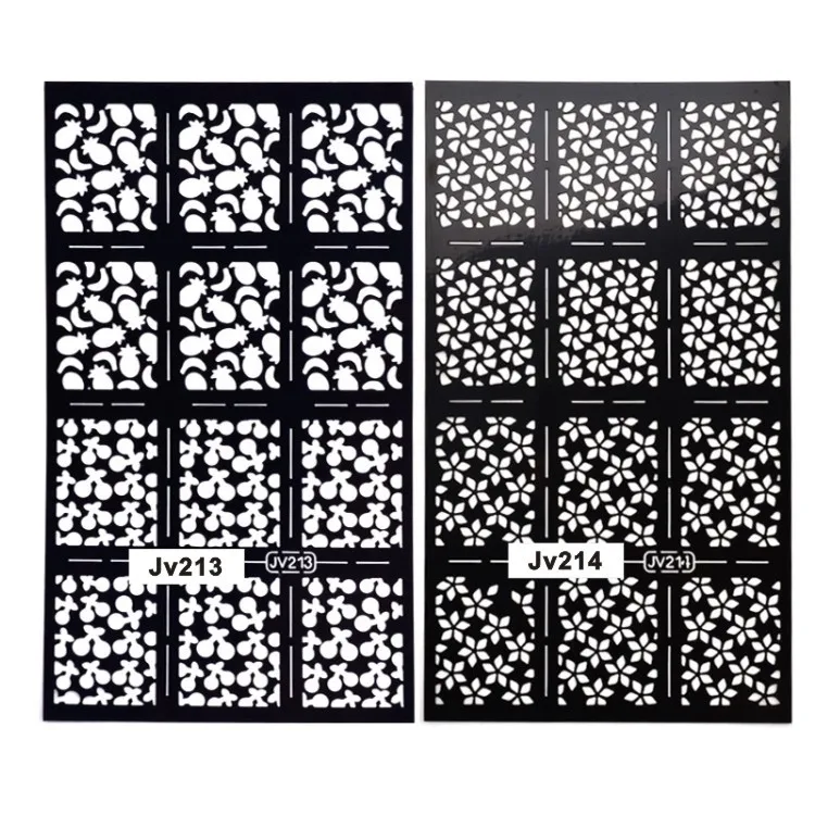 Estilos para a Escolha Lote Preto Fácil Carimbo Faça Você Mesmo Adesivos Oco Flor Coração Geometria Padrão Unhas Arte Decorações 20 10 Pçs - 7 arte decorações 20 estilos para a escolha