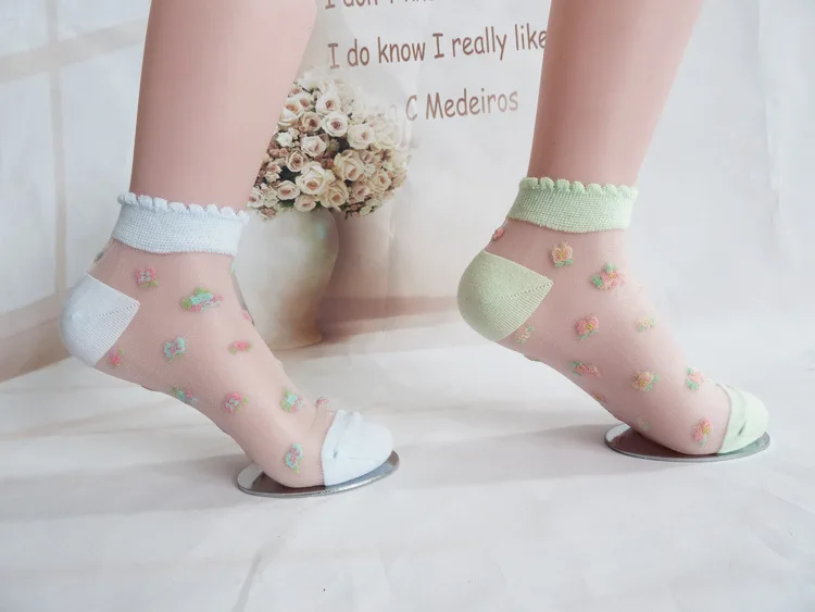 Большие продажи, модные женские носки, прозрачные милые носки с кружевом в стиле Love, мягкие привлекательные удобные женские носки высокого качества
