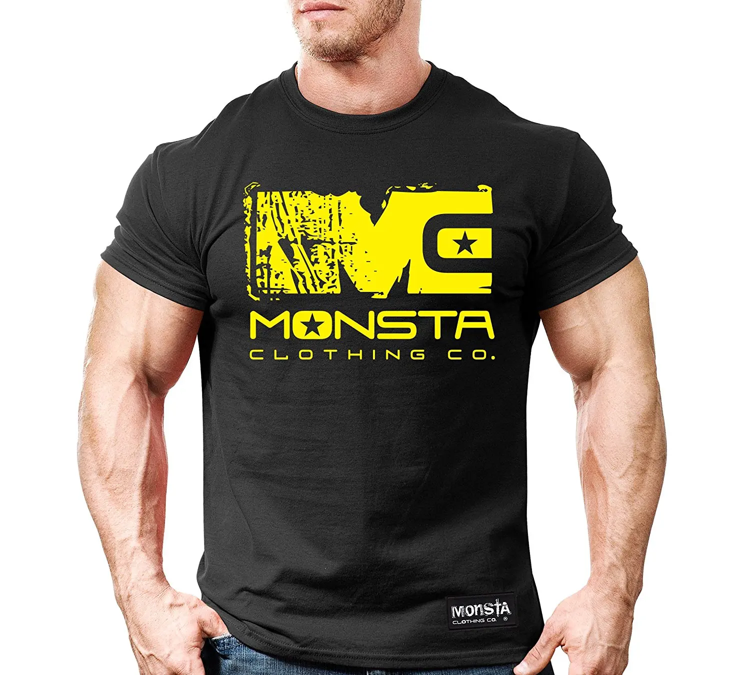 

Monsta Clothing Co. Men's MC-Icon (TEE107) T-shirt Short Sleeve Basic Tops Top Tee Men Summer Short Sleeves Casual T Shirt