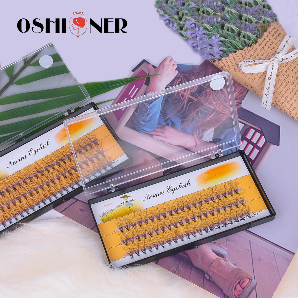 

Natural Fake Eye Lashes 60pcs Bundles 8/10/11/14mm Makeup Individual Cluster Eye Lashes Grafting Fake False Eyelashes