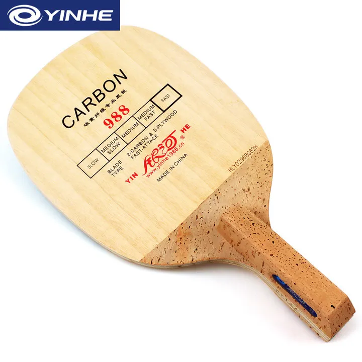 YINHE 988(5+ 2 углерода, быстрая атака) лезвие для настольного тенниса, японская ручка JS ракетка для пинг-понга, летучая мышь
