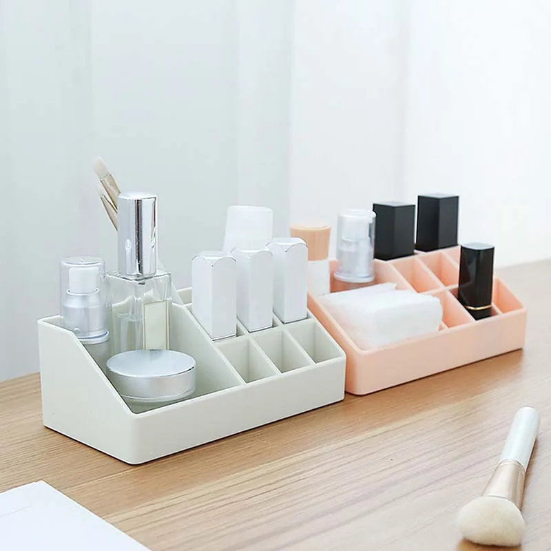 9-grille-Maquillage-Organisateur-Cosm-tique-Conteneur-De-Stockage-Bo-te-En-Plastique-Rouge-L-vres