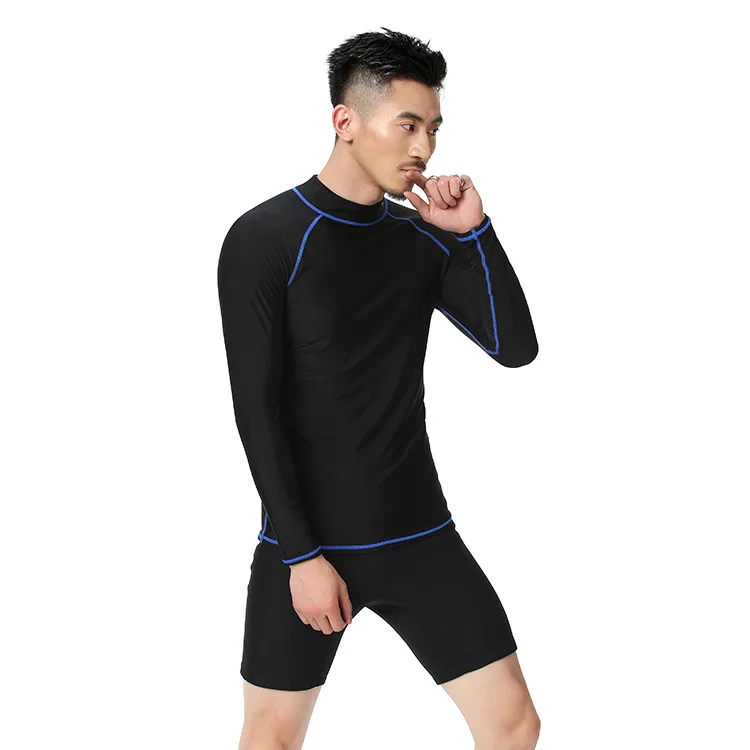 

3MM Neoprene Wetsuit Men Top Long Sleeve Sunscreen UV Keep Warm Surf Rash Guard Jacket For Diving Swimming Wetsuit combinaison