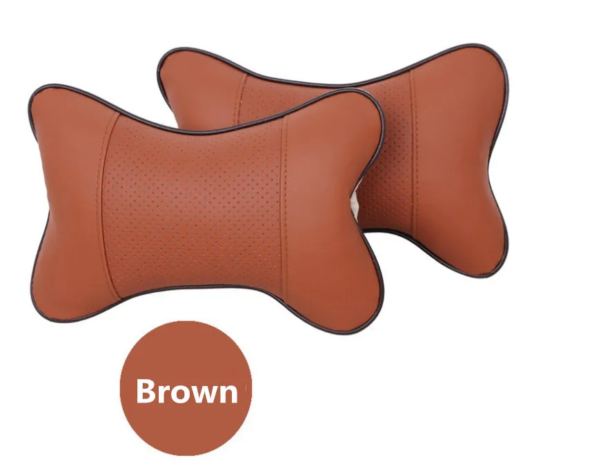 Newest 2017 2pcs Top Layer Leather Car Headrest Headrest For BMW E46