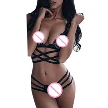 Женские сексуальные интимные комплект корсет кружево бинты Push Up Топ бюстгальтер+ брюки для девочек нижнее бельё ja30ja10