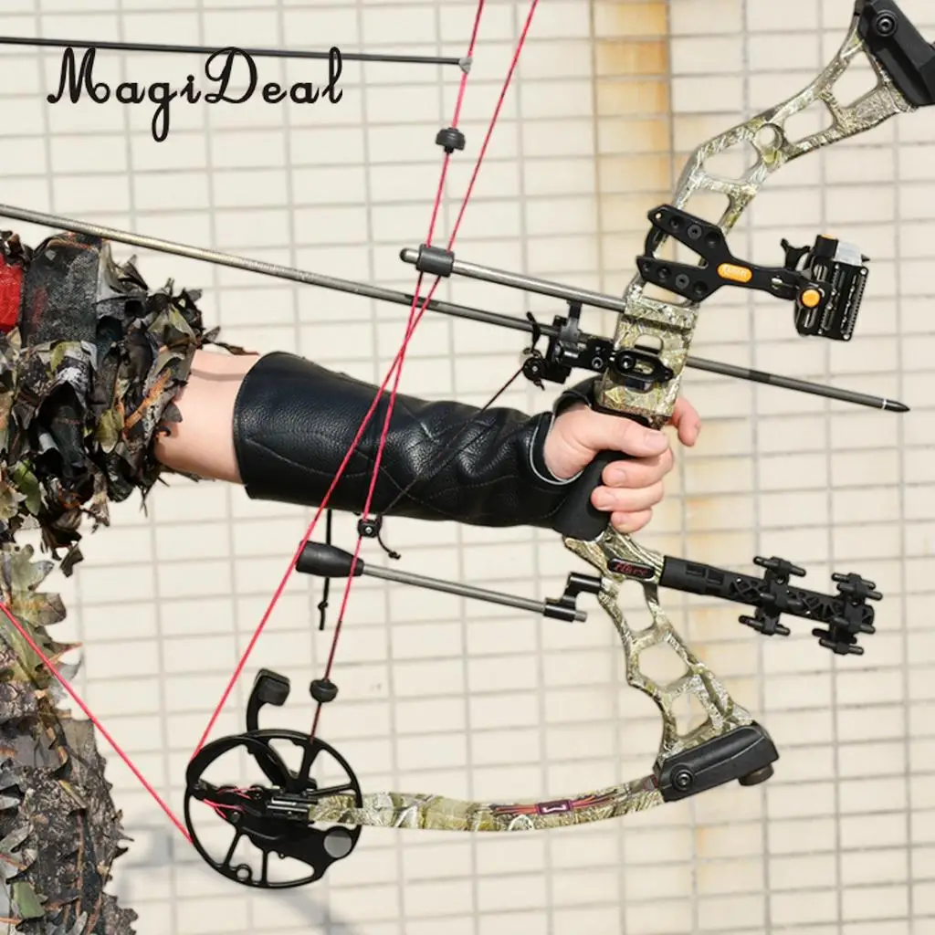 

MagiDeal Archery Bow Hand Protection Glove Arm Safety Guard Gear for Outdoor Hunting
