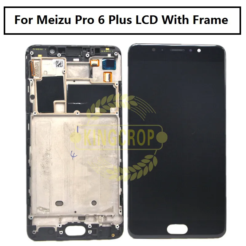 ЖК-экран для Meizu pro 6 plus 5 7 дюйма + дигитайзер сенсорной панели с рамкой Белый/Черный