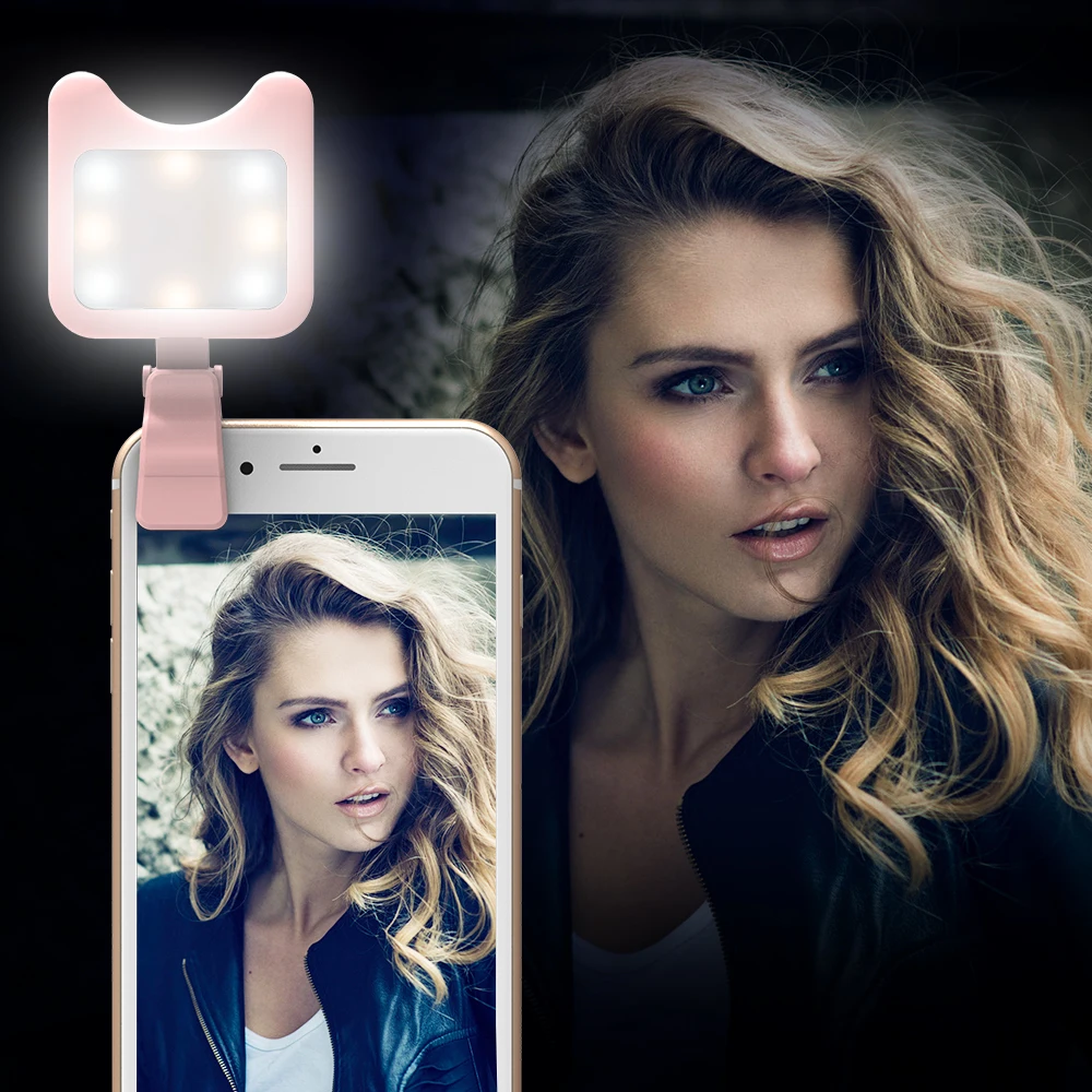 APEXEL Phone Camera lenses kit Led Fill light Lens Selfie Light Lens