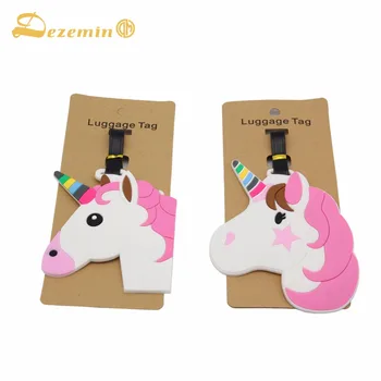 

DEZEMIN Luggage Tag Animal Name Tag Holder Address Cute Cartoon