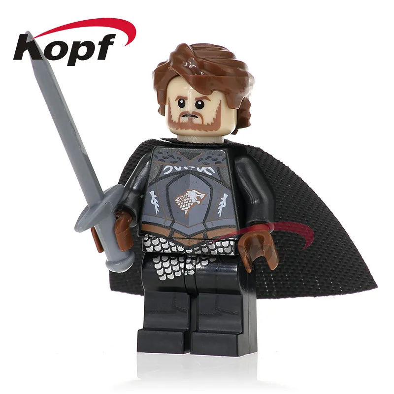 

Single Sale Game of Thrones King of North Robb Stark Grey Wind Daenerys Targryen Ice and Fire Building Blocks Kids Toys PG1054