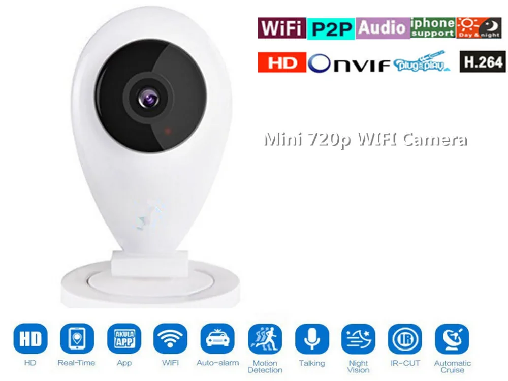 

HD Mini Wifi IP Camera Wireless 720P Smart P2P Baby Monitor Network CCTV Security Camera Home Protection Mobile Remote Cam