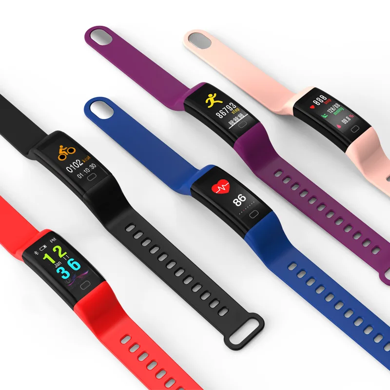 Color Screen Smart Bracelet Heart Rate Monitor Blood Pressure Activity Fitness Tracker Waterproof Sport Band For Ios Android | Электроника