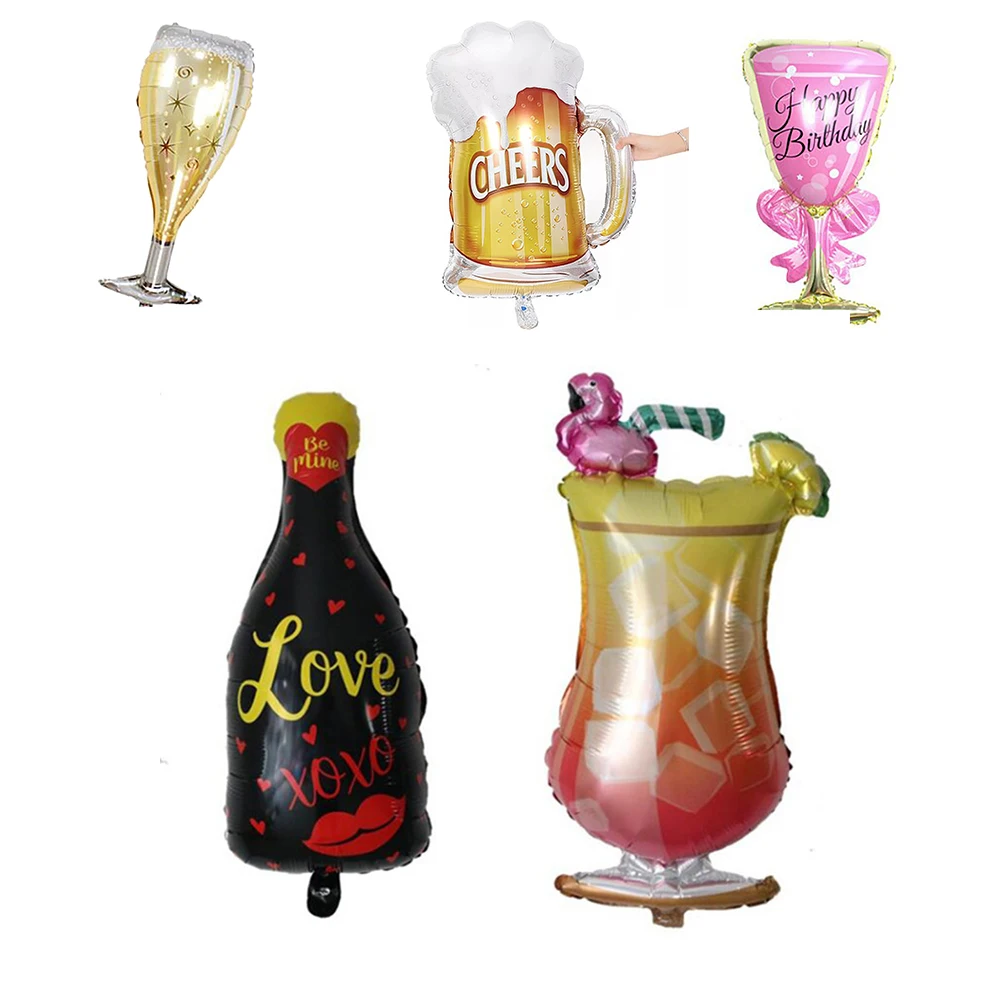 2019 Valentine's Day Decor Balloon Champagne Wine Bottle Balloons Happy